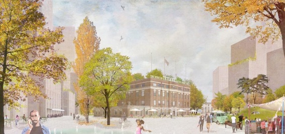 Artists impression of the redeveloped Tetley site